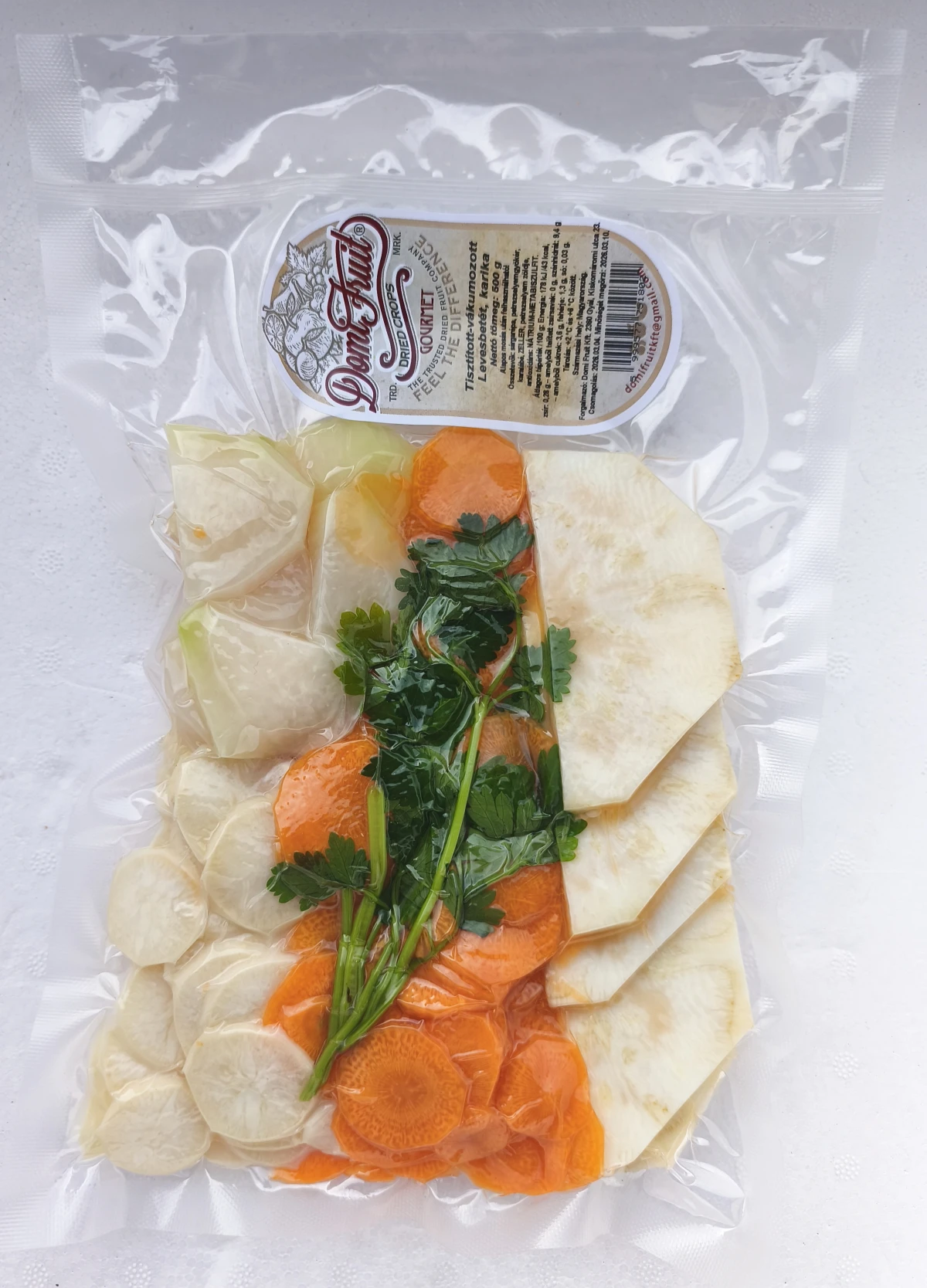 Tisztított, vákuumcsomagolt levesbetét, karika, 1 kg