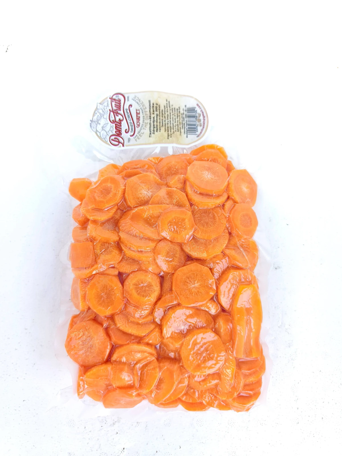 Sárgarépa, karika, tisztított, vákuumcsomagolt, 5 kg